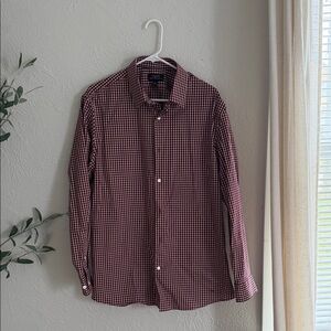 Banana Republic Burgundy Checkered Men's Shirt